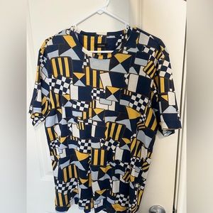 Z Zegna Men’s Geometric Tee, Medium